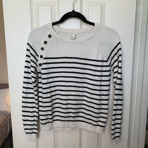 Forever 21 striped sweater with button detail.